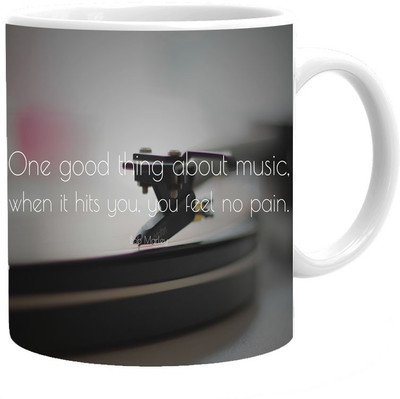 

Maison N Mode Feel No Pain Coffee Ceramic Mug(330 ml), Multicolor