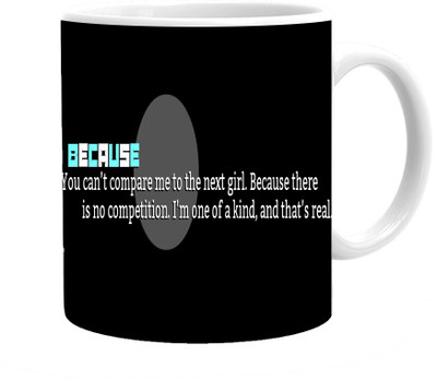 

Maison N Mode Because Coffee Ceramic Mug(330 ml), Multicolor
