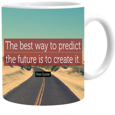

Maison N Mode Predict The Future Coffee Ceramic Mug(330 ml), Multicolor