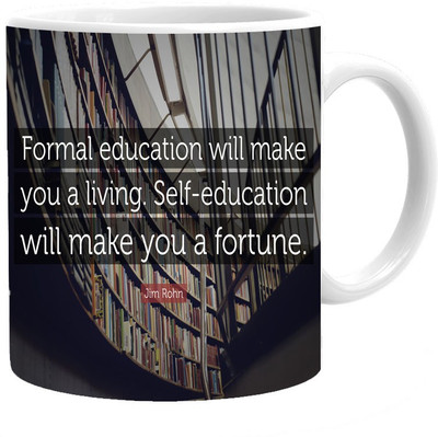 

Maison N Mode Formal Education Coffee Ceramic Mug(330 ml), Multicolor