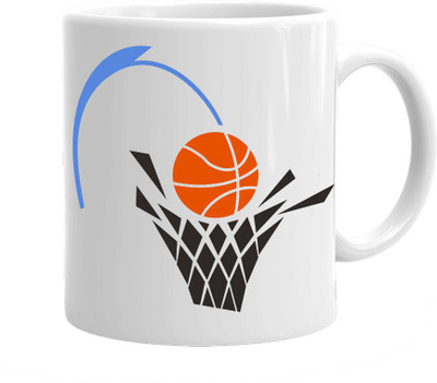 

Maison N Mode Basketball Coffee Ceramic Mug(330 ml), Multicolor