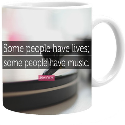

Maison N Mode People Have Lives Coffee Ceramic Mug(330 ml), Multicolor