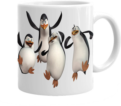 

Maison N Mode Penguin Coffee Ceramic Mug(330 ml), Multicolor