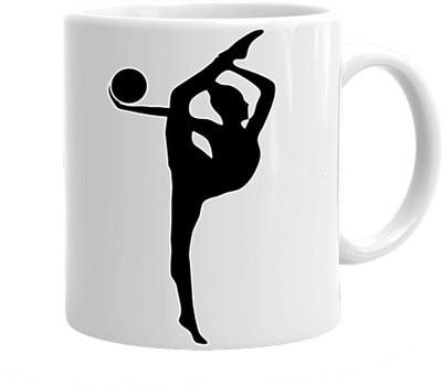 

Maison N Mode Yoga Girl Coffee Ceramic Mug(330 ml), Multicolor