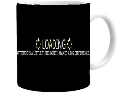 

Maison N Mode Loading Coffee Ceramic Mug(330 ml), Multicolor