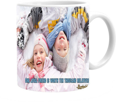 

Maison N Mode One Loyal Coffee Ceramic Mug(330 ml), Multicolor