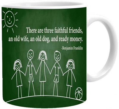 

Maison N Mode Best Faithful Friend Coffee Ceramic Mug(330 ml), Multicolor