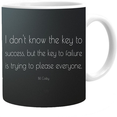 Maison N Mode Key To Success Coffee Ceramic Mug(330 ml), Multicolor