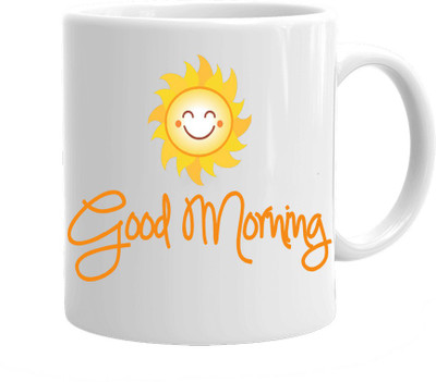 

Maison N Mode GM Smiley Sun Coffee Ceramic Mug(330 ml), Multicolor