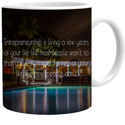 

Maison N Mode Most People Coffee Ceramic Mug(330 ml), Multicolor