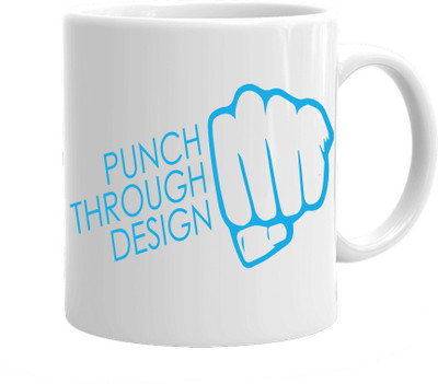 

Maison N Mode Punch Through Coffee Ceramic Mug(330 ml), Multicolor