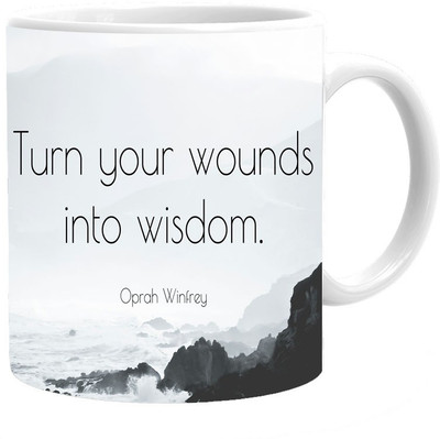 

Maison N Mode Turn Your Wound Coffee Ceramic Mug(330 ml), Multicolor