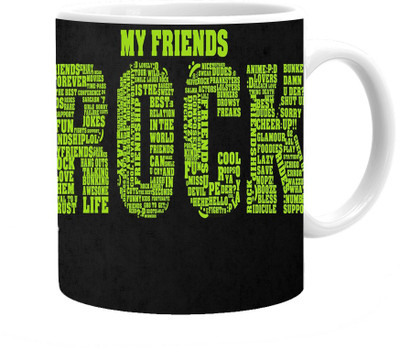 Maison N Mode My Friend Rock Coffee Ceramic Mug(330 ml), Multicolor