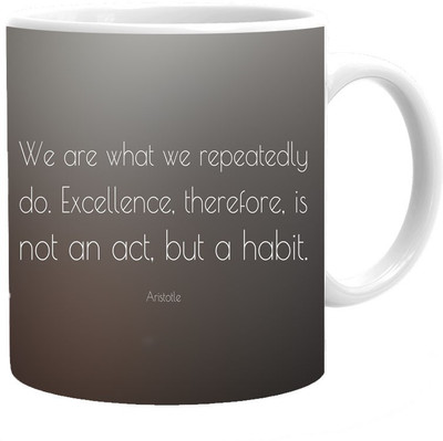 

Maison N Mode But A Habit Coffee Ceramic Mug(330 ml), Multicolor