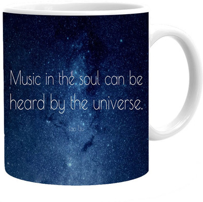 Maison N Mode Music In The Soul Coffee Ceramic Mug(330 ml), Multicolor