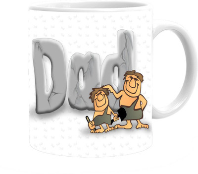 

Maison N Mode Dad Coffee Ceramic Mug(330 ml), Multicolor