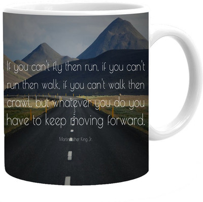 

Maison N Mode Moving Forward Coffee Ceramic Mug(330 ml), Multicolor