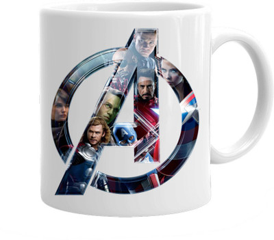 Maison N Mode A Avenger Coffee Ceramic Mug(330 ml), Multicolor