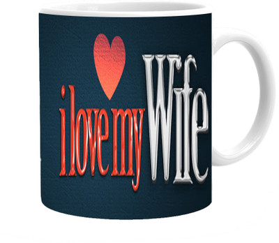 

Maison N Mode Wife Love Coffee Ceramic Mug(330 ml), Multicolor