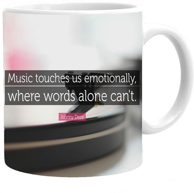 

Maison N Mode Music Touch Coffee Ceramic Mug(330 ml), Multicolor
