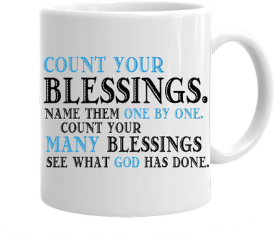 

Maison N Mode Blessing Coffee Ceramic Mug(330 ml), Multicolor