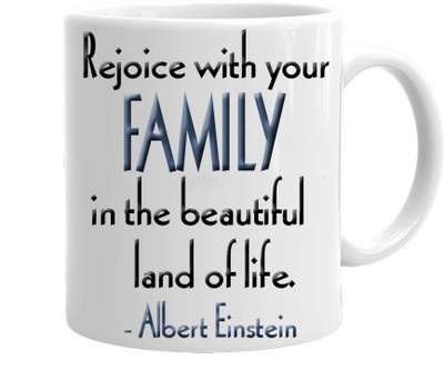 

Maison N Mode Rejoice Family Coffee Ceramic Mug(330 ml), Multicolor