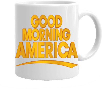 

Maison N Mode GM America Coffee Ceramic Mug(330 ml), Multicolor