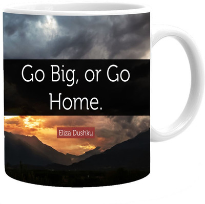 

Maison N Mode Go Big Go Home Coffee Ceramic Mug(330 ml), Multicolor