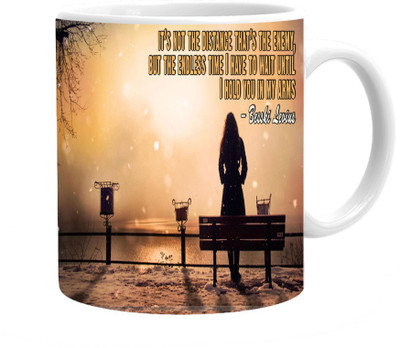 

Maison N Mode Endless Time Coffee Ceramic Mug(330 ml), Multicolor