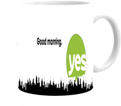 

Maison N Mode Gm Yes Coffee Ceramic Mug(330 ml), Multicolor