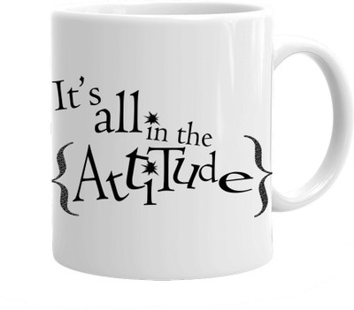 

Maison N Mode Its All Attitude Coffee Ceramic Mug(330 ml), Multicolor