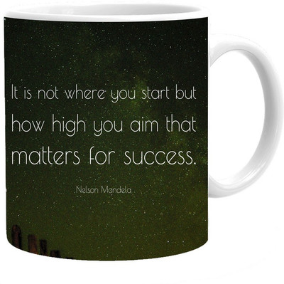 

Maison N Mode Matter For Success Coffee Ceramic Mug(330 ml), Multicolor