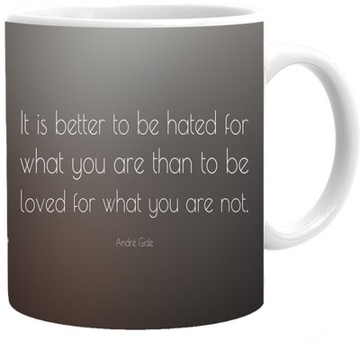 

Maison N Mode Love For What Coffee Ceramic Mug(330 ml), Multicolor