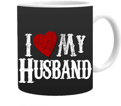 

Maison N Mode Love husband Coffee Ceramic Mug(330 ml), Multicolor