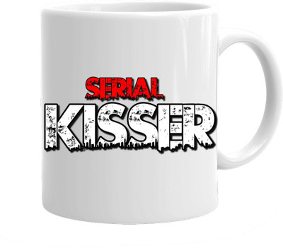

Maison N Mode Serial Kisser Coffee Ceramic Mug(330 ml), Multicolor