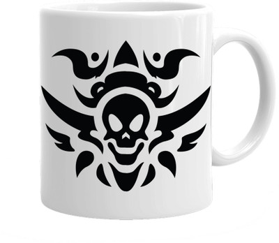 

Maison N Mode Tatto Coffee Ceramic Mug(330 ml), Multicolor