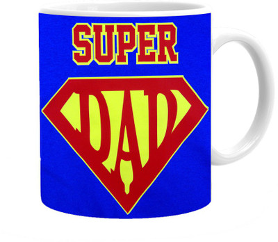 

Maison N Mode Super Dad Man Coffee Ceramic Mug(330 ml), Multicolor