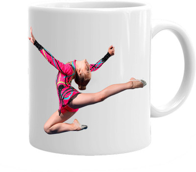

Maison N Mode Gymnastic Coffee Ceramic Mug(330 ml), Multicolor