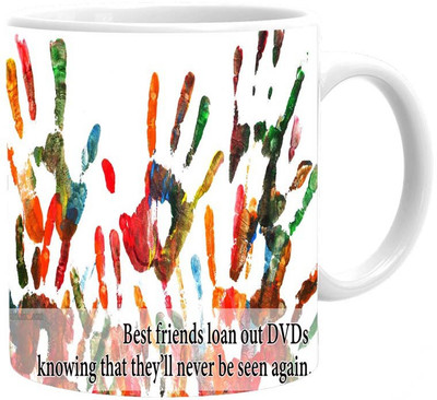 

Maison N Mode Best Friend Coffee Ceramic Mug(330 ml), Multicolor