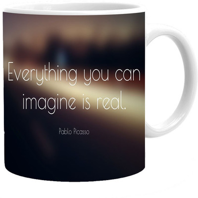 

Maison N Mode Everything You Can Coffee Ceramic Mug(330 ml), Multicolor