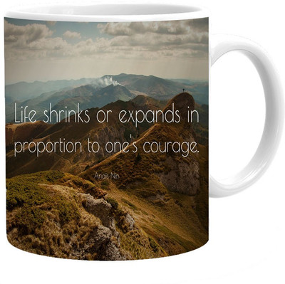 

Maison N Mode Life Shrinks Coffee Ceramic Mug(330 ml), Multicolor