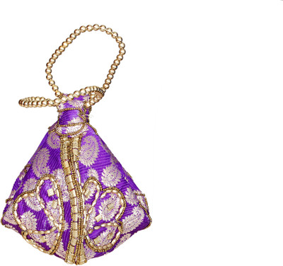 

Yokoso International Rajasthani Jaipuri Potli Purse Magnetic lock Potli(Purple)
