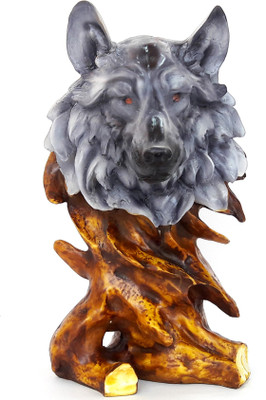 

Tied Ribbons Home Decorative Wolf Decorative Showpiece - 25 cm(Polyresin, Multicolor)