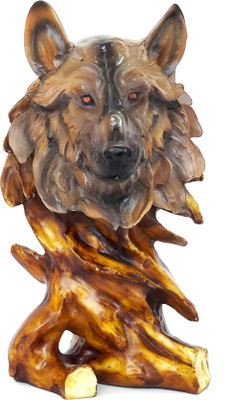 

Tied Ribbons Decorative Wolf Decorative Showpiece - 25 cm(Polyresin, Multicolor)