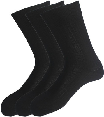 VAN HEUSEN Men Solid Mid-Calf/Crew(Pack of 3)