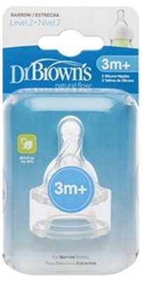 

Dr Brown BG2152 Medium Flow Nipple(Pack of 2 Nipples)