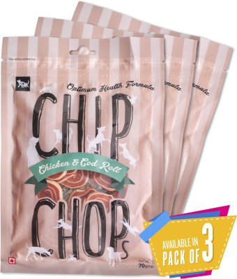 Chip Chops Chicken & Codfish Rolls Chicken 0.6 kg (3x0.2 kg) Dry Young Dog Food