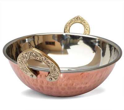 

Veda Home & Lifestyle VEDA STEEL COPPER 1000 ML SERVING KADHAI Kadhai 20 cm(Copper), Multicolor