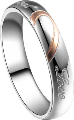 

Fasherati stainless steel real love Alloy Crystal Ring, Silver