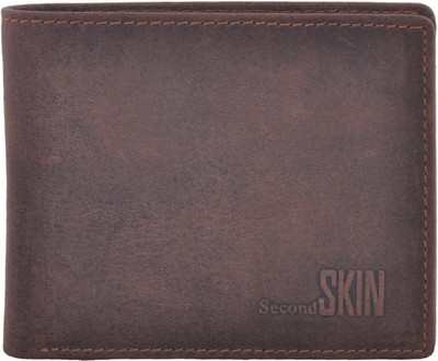 

Second Skin Men Brown Genuine Leather Wallet(10 Card Slots)